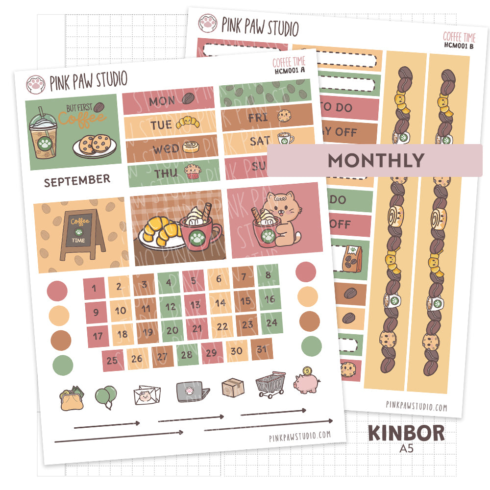 Kinbor A5 Monthly Kit- Coffee Time