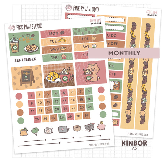 Kinbor A5 Monthly Kit- Coffee Time