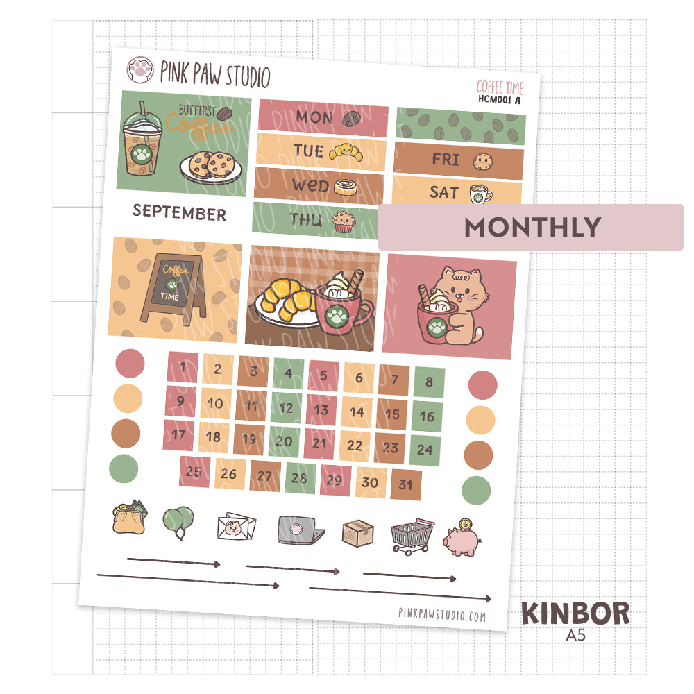 Kinbor A5 Monthly Kit- Coffee Time