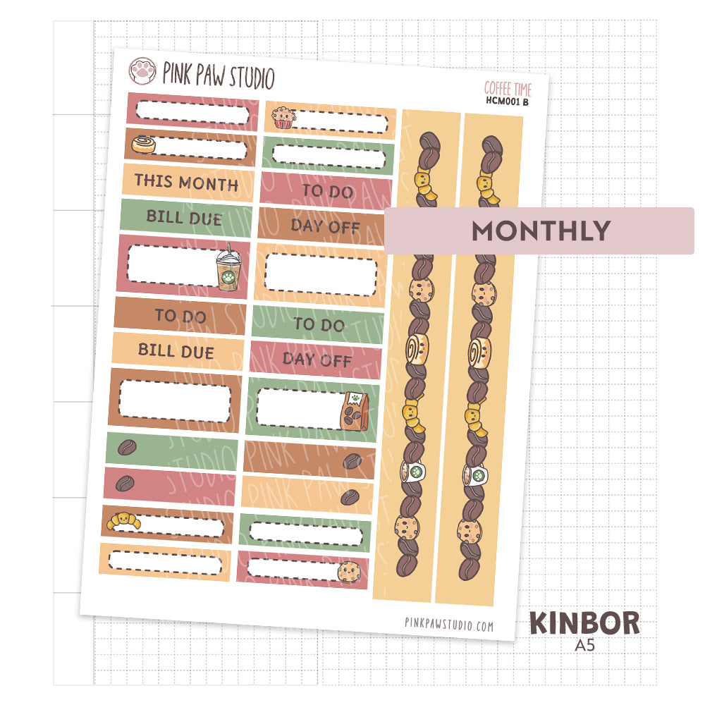 Kinbor A5 Monthly Kit- Coffee Time