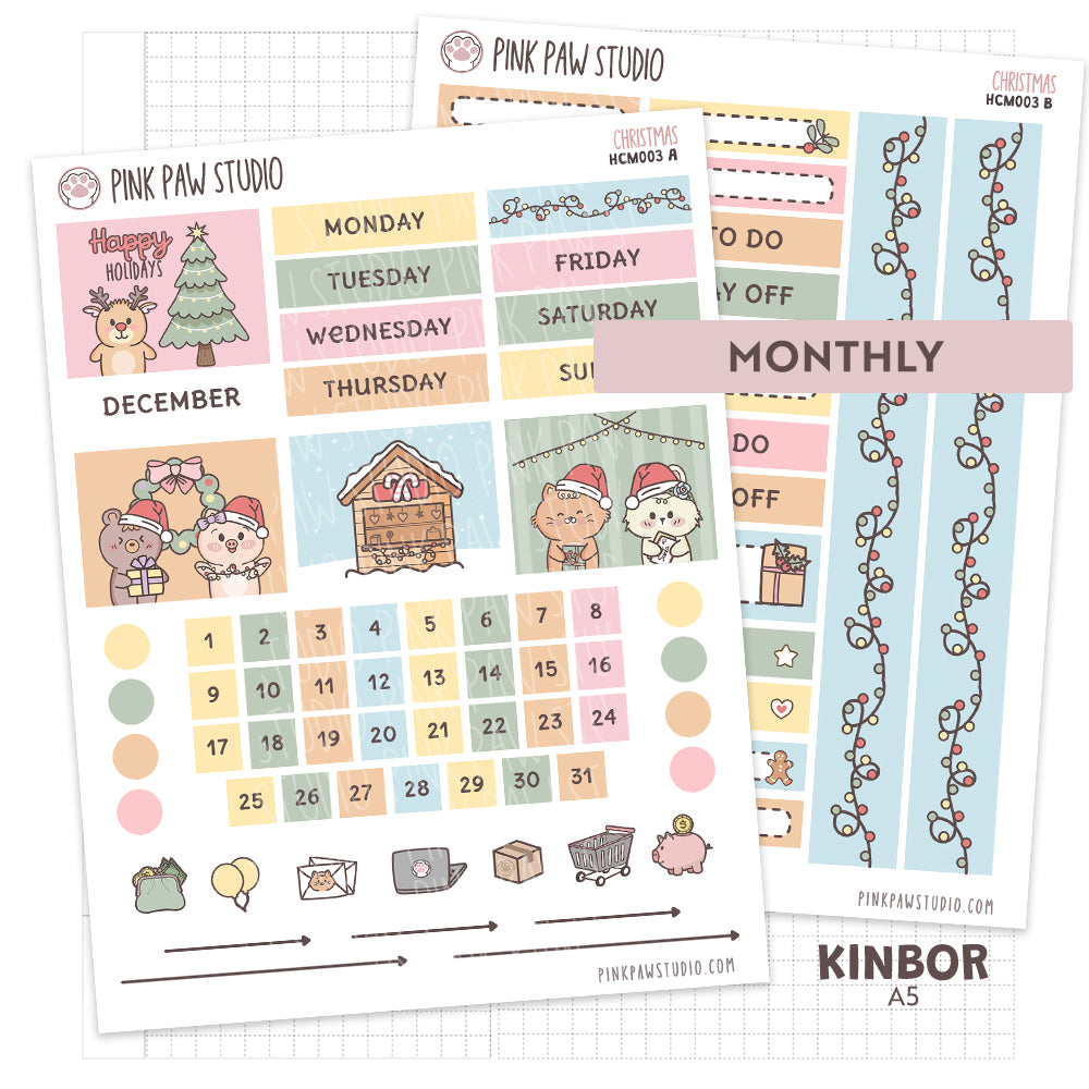 Kinbor A5 Monthly Kit- Christmas