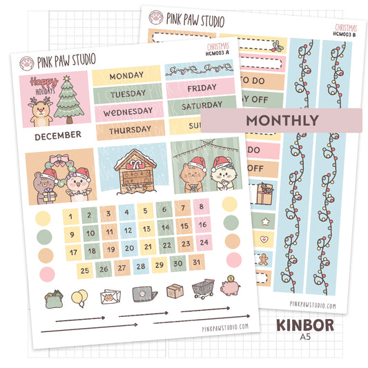Kinbor A5 Monthly Kit- Christmas