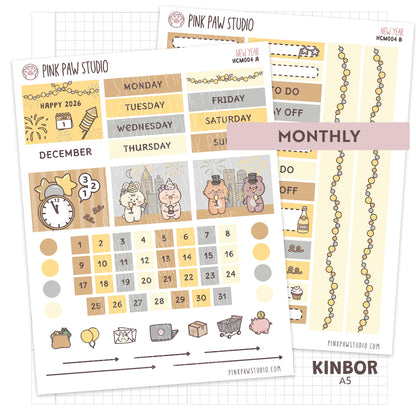 Kinbor A5 Monthly Kit- New Year 2026