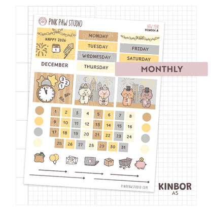 Kinbor A5 Monthly Kit- New Year 2026