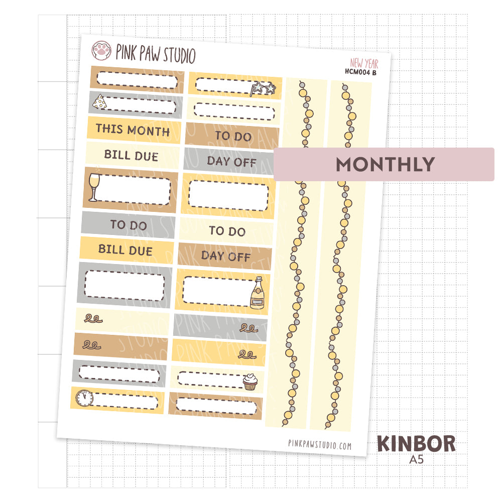Kinbor A5 Monthly Kit- New Year 2026