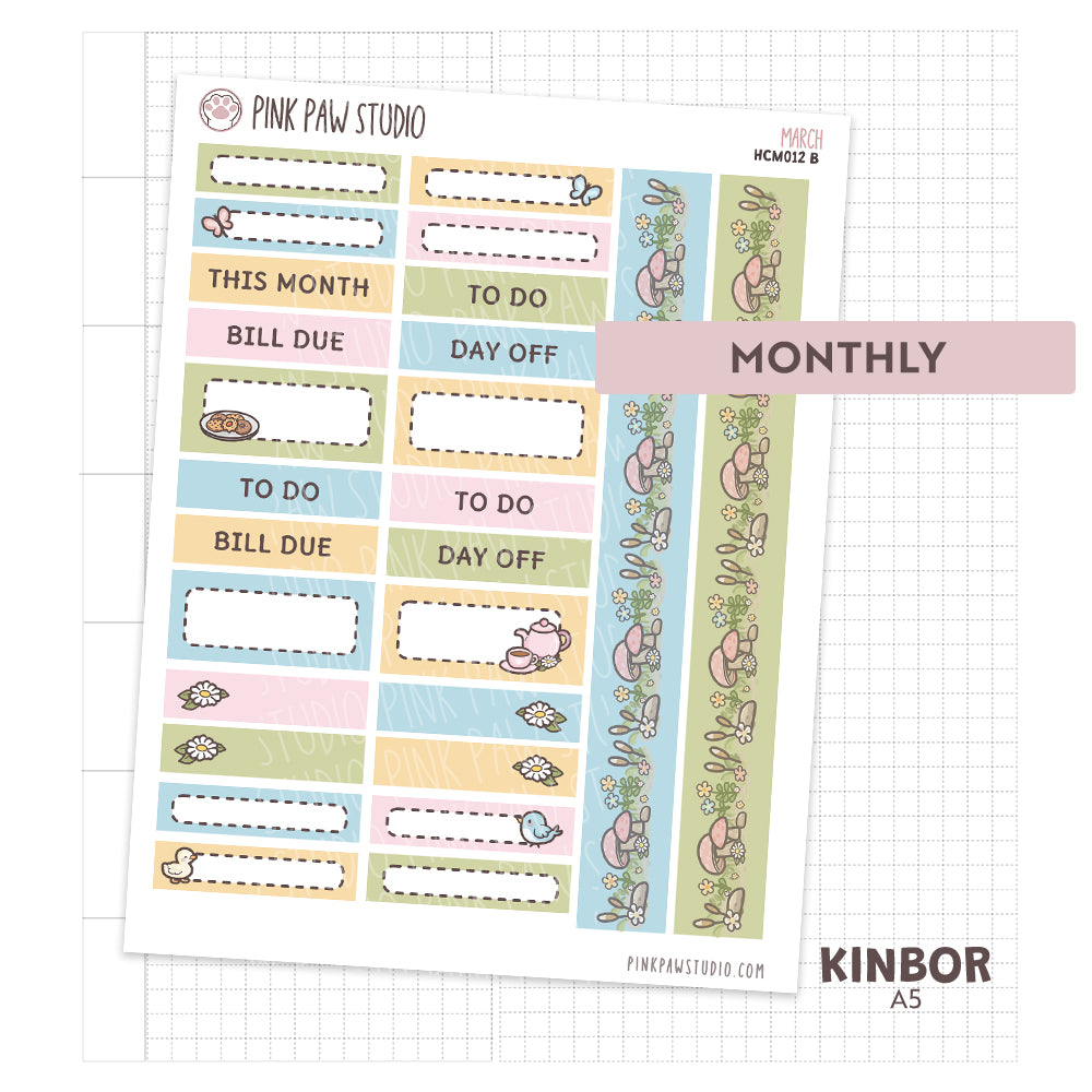 Kinbor A5 Monthly Kit- March - Cottage Life