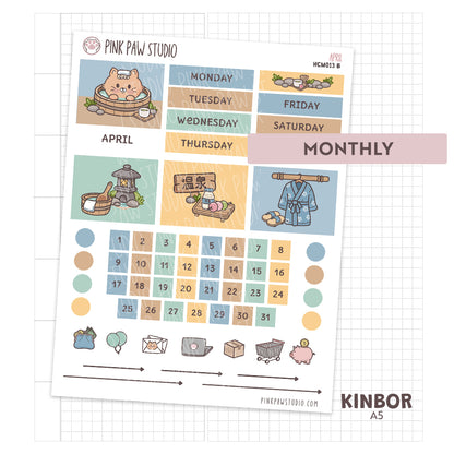 Kinbor A5 Monthly Kit- April - Onsen