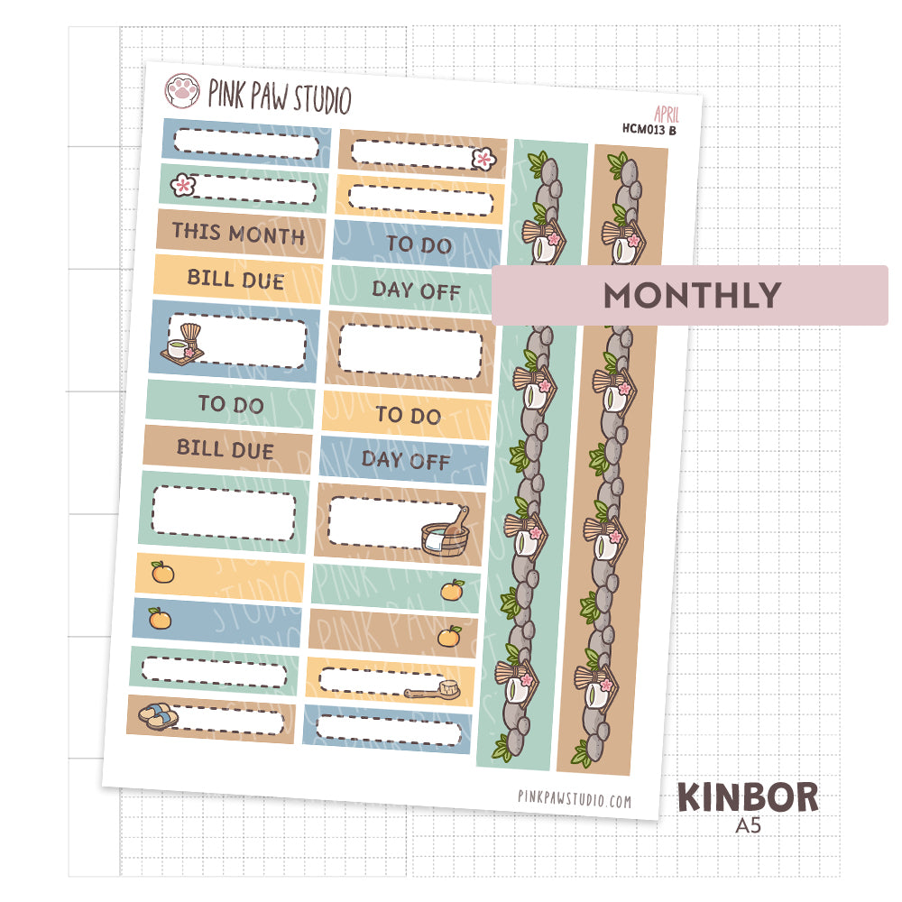 Kinbor A5 Monthly Kit- April - Onsen