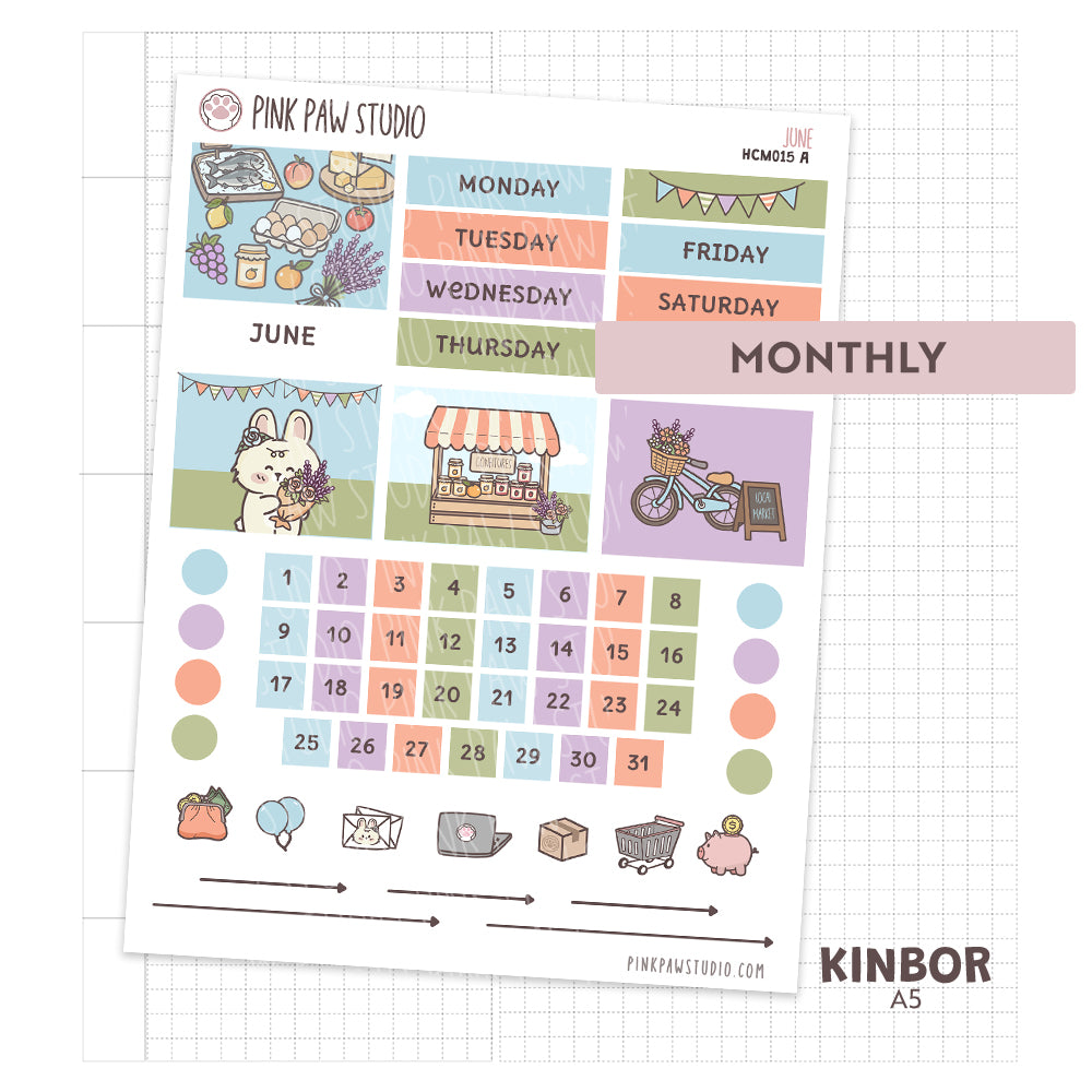Kinbor A5 Monthly Kit- June - Farmers Market