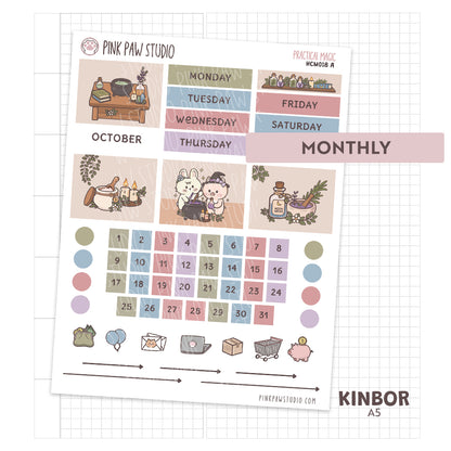 Kinbor A5 Monthly Kit- October- Practical Magic
