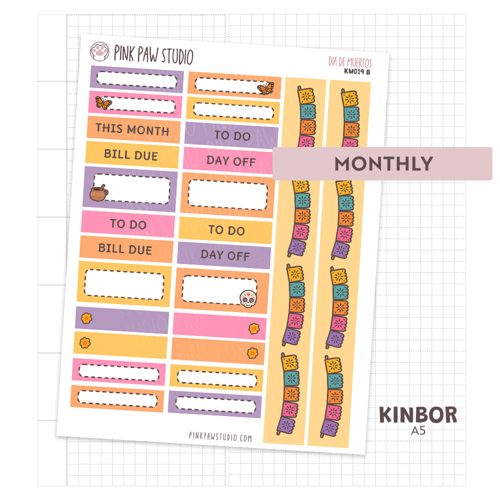 Kinbor A5 Monthly Kit- November - Dia de Muertos