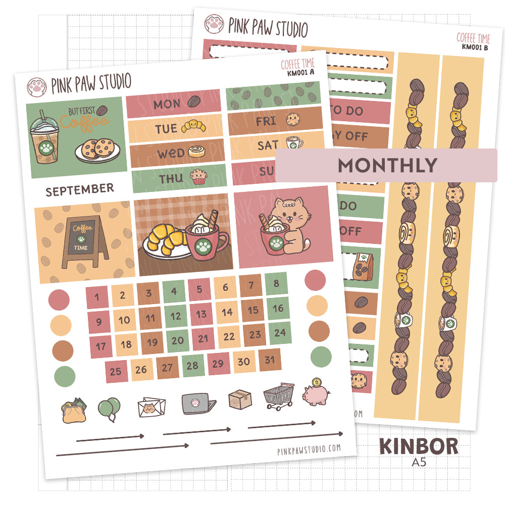 Kinbor A5 Monthly Kit - Coffee Time