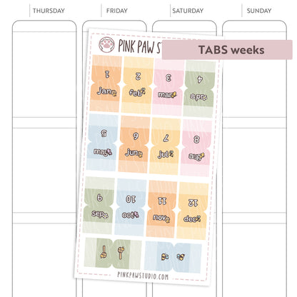 Monthly tabs - My Favorite Day