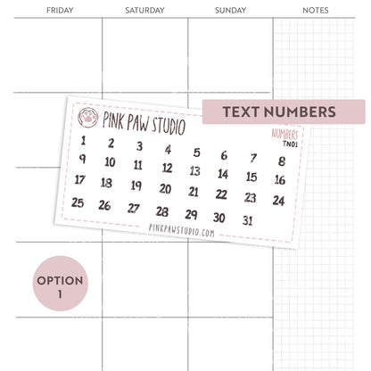 Text Numbers