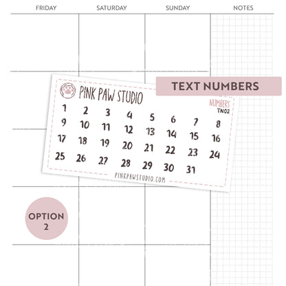 Text Numbers