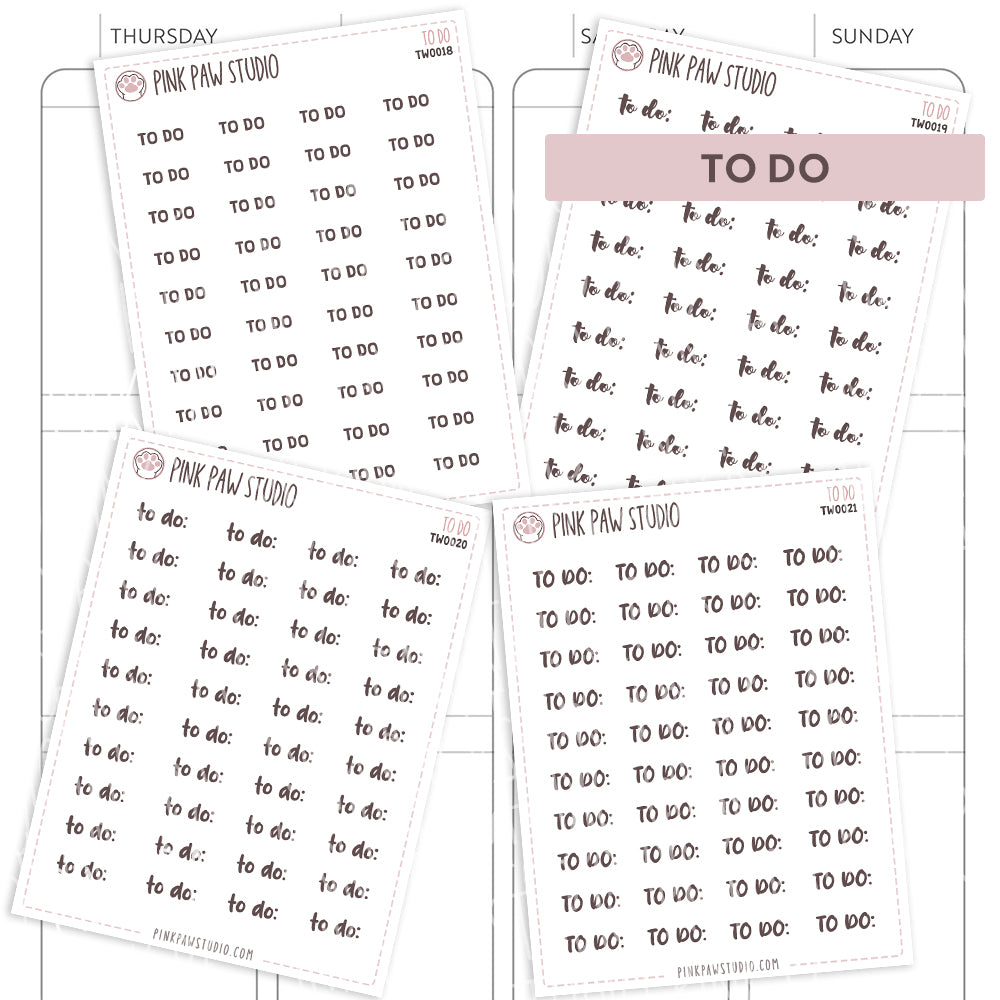 Text words: TO DO