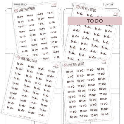 Text words: TO DO