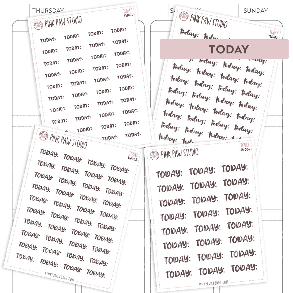 Text words: TODAY