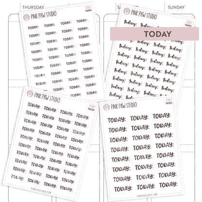 Text words: TODAY