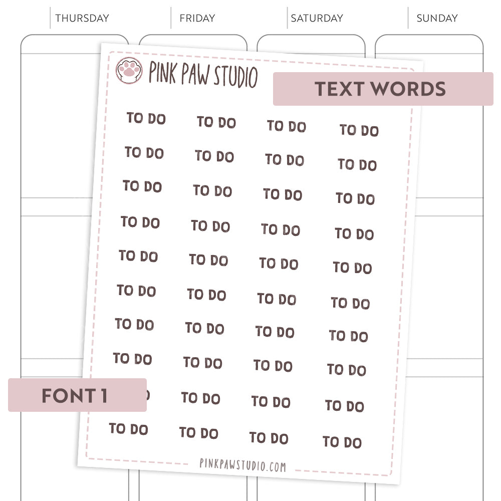 Text words: TO DO