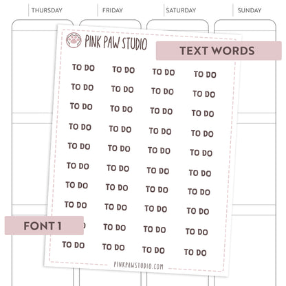 Text words: TO DO