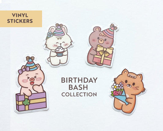 Vinyl Stickers Birthday Bash