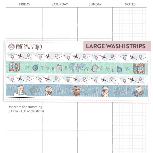 Large Washi Strips - Travel