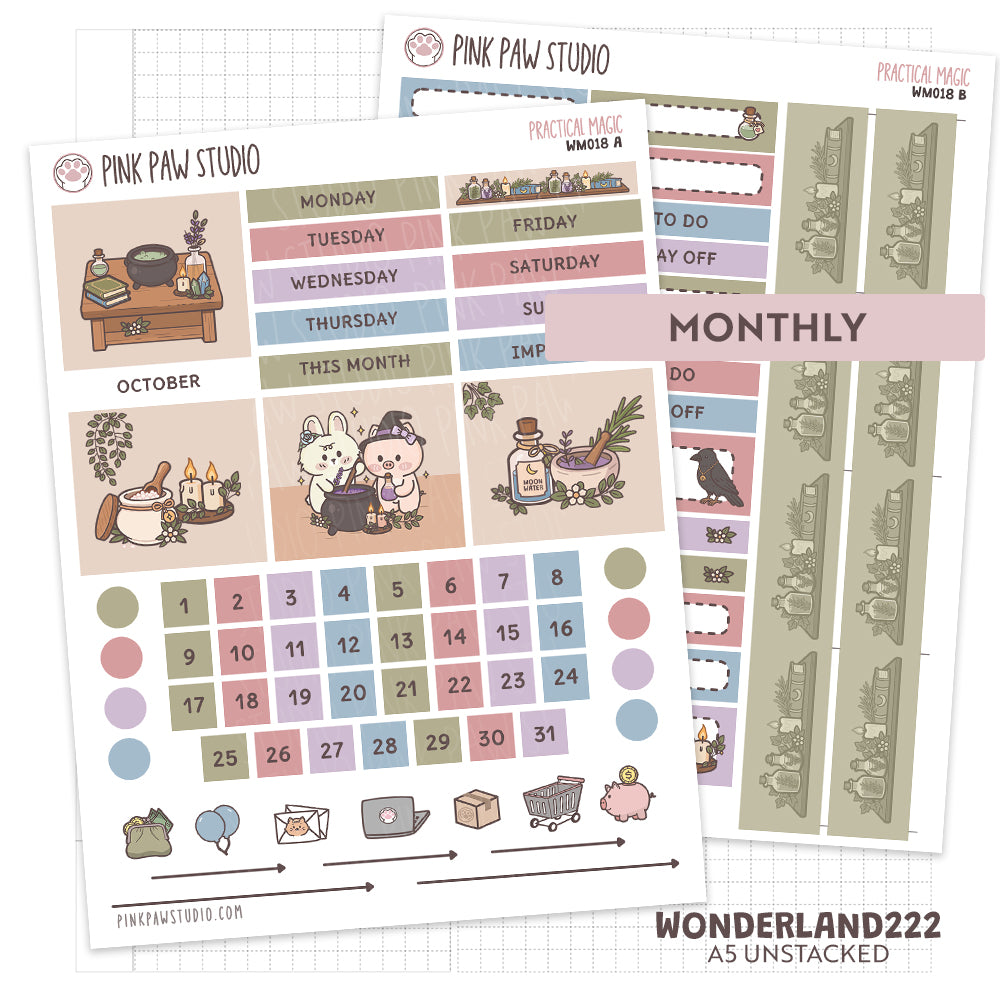Wonderland222 Monthly Kit- October- Practical Magic