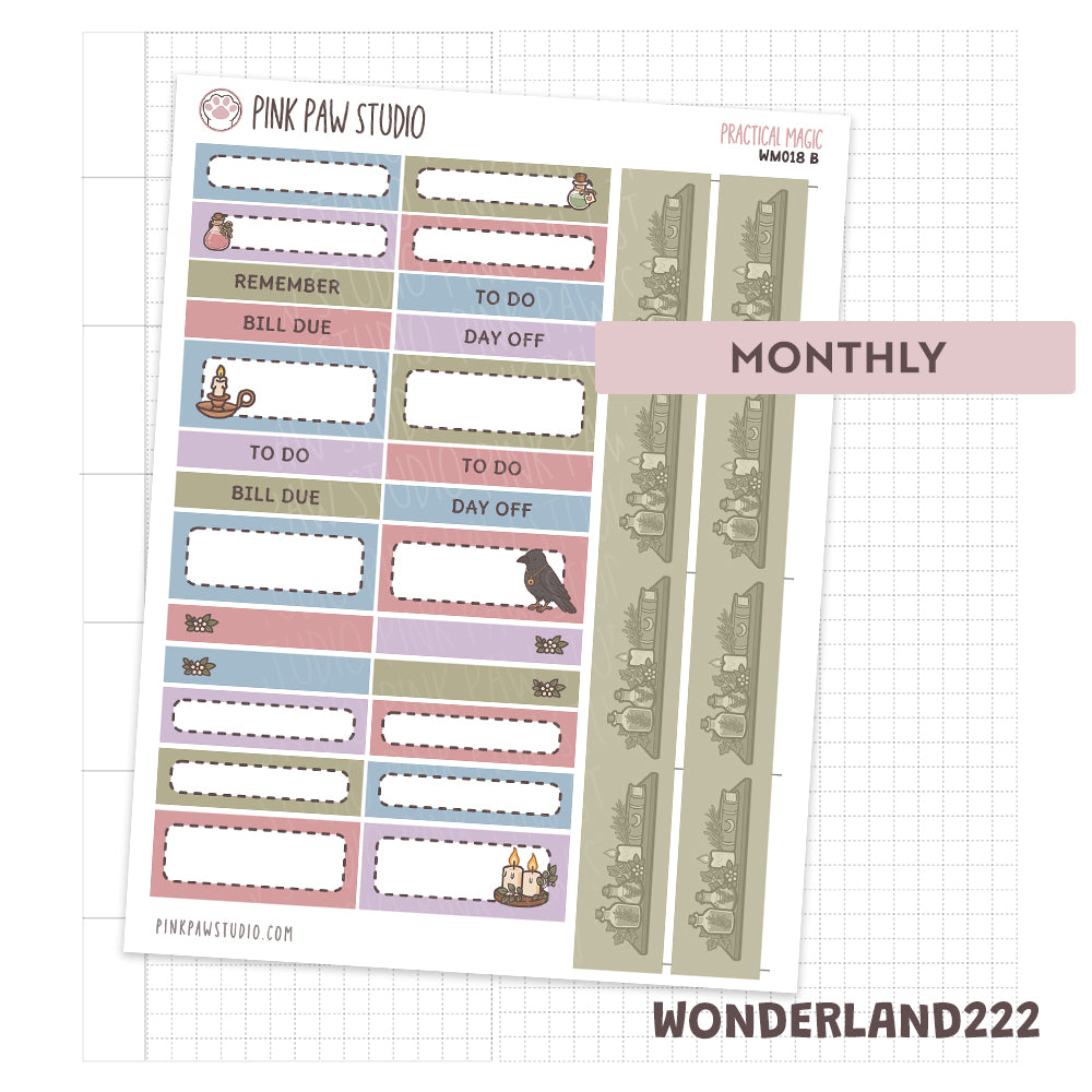 Wonderland222 Monthly Kit- October- Practical Magic