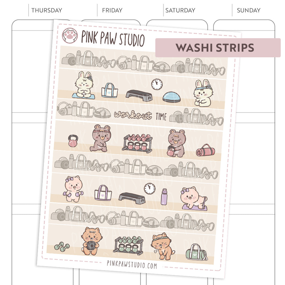 Washi Strips - September - Fitness