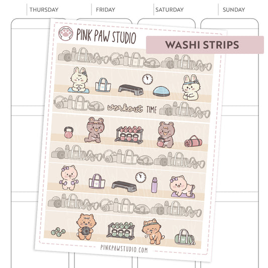 Washi Strips - September - Fitness