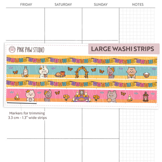 Large Washi Strips - November - Dia de Muertos