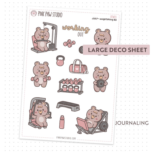 Journal sheet - Fitness - Weight lifting