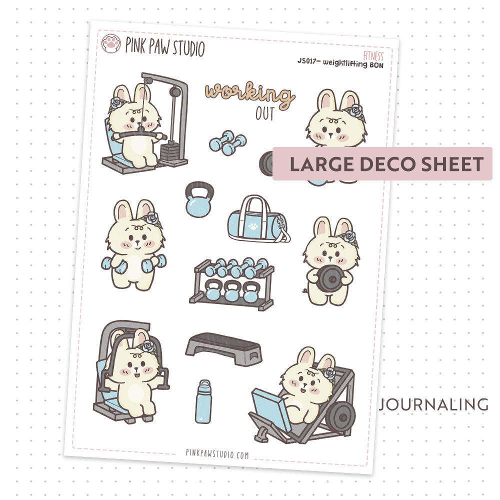 Journal sheet - Fitness - Weight lifting