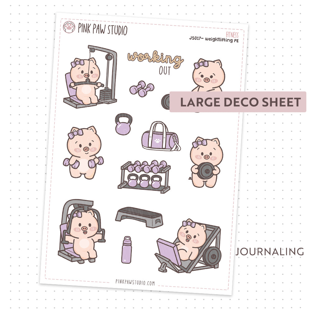 Journal sheet - Fitness - Weight lifting