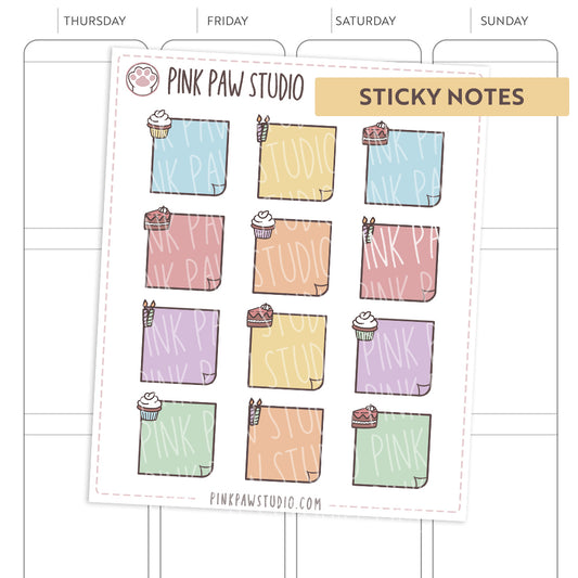 Fiesta de cumpleaños de Sticky Notes