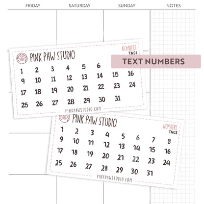 Text Numbers