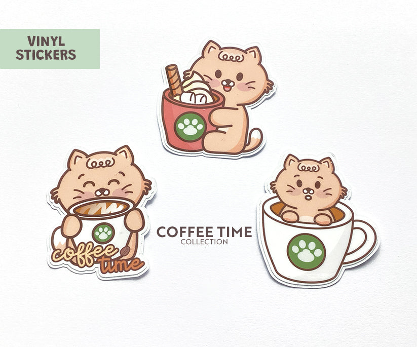 Vinyl Stickers Coffee Time