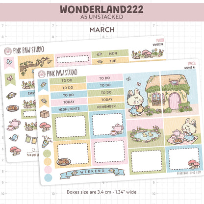 Wonderland222 Kit A5 sin apilar - Marzo